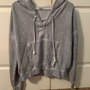 Greyish blue AEO hoodie